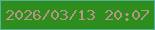 文字の大きさ：1、枠の色：55af9a、背景の色：2d8e1d、文字の色：b59586 無料ブログパーツのブログ時計
