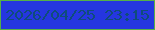 文字の大きさ：4、枠の色：55b048、背景の色：2536e0、文字の色：0f4c7b 無料ブログパーツのブログ時計