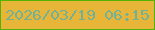 文字の大きさ：4、枠の色：55b208、背景の色：e7b538、文字の色：72b196 無料ブログパーツのブログ時計