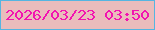 文字の大きさ：3、枠の色：55b5e1、背景の色：eabcbc、文字の色：f214b0 無料ブログパーツのブログ時計