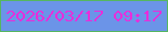 文字の大きさ：1、枠の色：55b660、背景の色：6b94e8、文字の色：e82ddb 無料ブログパーツのブログ時計