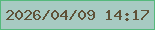 文字の大きさ：2、枠の色：55b97c、背景の色：a7cac2、文字の色：5f5238 無料ブログパーツのブログ時計