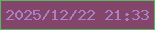 文字の大きさ：1、枠の色：55ba5b、背景の色：84456a、文字の色：aa81c5 無料ブログパーツのブログ時計
