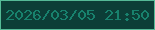 文字の大きさ：4、枠の色：55ba97、背景の色：0c3e37、文字の色：18816d 無料ブログパーツのブログ時計
