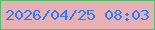 文字の大きさ：3、枠の色：55bb6d、背景の色：e7b1b4、文字の色：297afd 無料ブログパーツのブログ時計