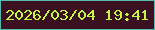 文字の大きさ：1、枠の色：55bbaa、背景の色：3b1021、文字の色：c0f748 無料ブログパーツのブログ時計