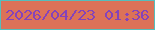 文字の大きさ：2、枠の色：55bebc、背景の色：dc7258、文字の色：8543ba 無料ブログパーツのブログ時計