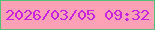 文字の大きさ：5、枠の色：55bf73、背景の色：ffa1b6、文字の色：ce24d9 無料ブログパーツのブログ時計