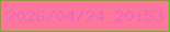 文字の大きさ：5、枠の色：55c00f、背景の色：fe769c、文字の色：eb6abb 無料ブログパーツのブログ時計