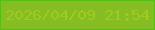 文字の大きさ：5、枠の色：55c011、背景の色：86bd23、文字の色：9dcb1f 無料ブログパーツのブログ時計