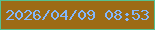 文字の大きさ：2、枠の色：55c190、背景の色：9c6b16、文字の色：83b7fe 無料ブログパーツのブログ時計