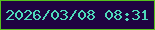 文字の大きさ：4、枠の色：55c21d、背景の色：1f0441、文字の色：4edabb 無料ブログパーツのブログ時計