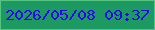 文字の大きさ：5、枠の色：55c482、背景の色：1d9962、文字の色：2508ec 無料ブログパーツのブログ時計