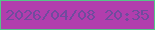 文字の大きさ：4、枠の色：55c588、背景の色：b13ead、文字の色：714b9e 無料ブログパーツのブログ時計