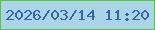 文字の大きさ：3、枠の色：55c643、背景の色：abd5e7、文字の色：3464ac 無料ブログパーツのブログ時計
