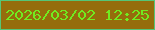 文字の大きさ：1、枠の色：55c677、背景の色：956d0c、文字の色：71eb20 無料ブログパーツのブログ時計