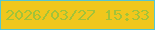 文字の大きさ：4、枠の色：55c6d1、背景の色：f0c71d、文字の色：a3c338 無料ブログパーツのブログ時計