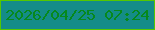 文字の大きさ：1、枠の色：55c700、背景の色：148c88、文字の色：06891d 無料ブログパーツのブログ時計