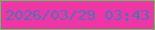文字の大きさ：4、枠の色：55c856、背景の色：f035a7、文字の色：4379b8 無料ブログパーツのブログ時計