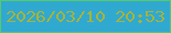 文字の大きさ：3、枠の色：55c96c、背景の色：30a9d1、文字の色：a6b339 無料ブログパーツのブログ時計