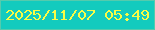 文字の大きさ：2、枠の色：55cbad、背景の色：13cbbe、文字の色：f9fc46 無料ブログパーツのブログ時計