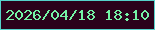 文字の大きさ：5、枠の色：55d3cb、背景の色：2b031c、文字の色：74f4a5 無料ブログパーツのブログ時計