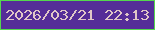 文字の大きさ：5、枠の色：55d64e、背景の色：552d98、文字の色：e0c7c7 無料ブログパーツのブログ時計