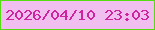 文字の大きさ：4、枠の色：55dd12、背景の色：f0beef、文字の色：ce249e 無料ブログパーツのブログ時計