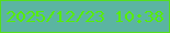 文字の大きさ：3、枠の色：55de1c、背景の色：5bb5a1、文字の色：57ed07 無料ブログパーツのブログ時計