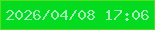 文字の大きさ：3、枠の色：55de1e、背景の色：02db1f、文字の色：9cecb4 無料ブログパーツのブログ時計