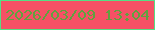 文字の大きさ：4、枠の色：55df84、背景の色：f65165、文字の色：61a23f 無料ブログパーツのブログ時計