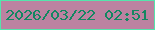 文字の大きさ：2、枠の色：55e4ac、背景の色：bc82a1、文字の色：138761 無料ブログパーツのブログ時計