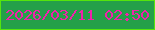 文字の大きさ：3、枠の色：55e50c、背景の色：24a049、文字の色：f122ab 無料ブログパーツのブログ時計