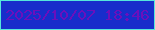 文字の大きさ：2、枠の色：55e7db、背景の色：182dcb、文字の色：6b0fbc 無料ブログパーツのブログ時計