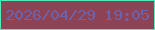 文字の大きさ：1、枠の色：55e8ba、背景の色：8d4255、文字の色：6d63aa 無料ブログパーツのブログ時計