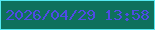 文字の大きさ：5、枠の色：55e9f2、背景の色：0e715d、文字の色：4e4be5 無料ブログパーツのブログ時計