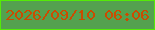 文字の大きさ：3、枠の色：55ea07、背景の色：54a14f、文字の色：cb4b01 無料ブログパーツのブログ時計