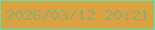 文字の大きさ：4、枠の色：55eaad、背景の色：daa242、文字の色：90ae6a 無料ブログパーツのブログ時計
