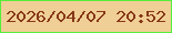 文字の大きさ：2、枠の色：55ed3c、背景の色：f0cf96、文字の色：863818 無料ブログパーツのブログ時計