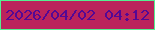 文字の大きさ：3、枠の色：55ef91、背景の色：bb235c、文字の色：540894 無料ブログパーツのブログ時計