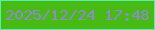 文字の大きさ：3、枠の色：55efae、背景の色：47ba13、文字の色：9189cf 無料ブログパーツのブログ時計