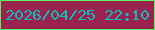 文字の大きさ：5、枠の色：55f35d、背景の色：9a224f、文字の色：0fbcbb 無料ブログパーツのブログ時計