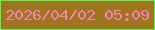 文字の大きさ：2、枠の色：55f455、背景の色：9f751e、文字の色：f682bd 無料ブログパーツのブログ時計