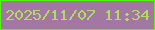 文字の大きさ：4、枠の色：55f712、背景の色：a278a3、文字の色：b1db63 無料ブログパーツのブログ時計