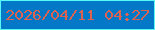 文字の大きさ：2、枠の色：55f9f6、背景の色：0278c7、文字の色：da6351 無料ブログパーツのブログ時計