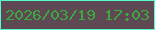 文字の大きさ：1、枠の色：55facd、背景の色：5d4853、文字の色：3da83f 無料ブログパーツのブログ時計