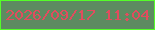 文字の大きさ：2、枠の色：55fd29、背景の色：5d8b61、文字の色：e14c5e 無料ブログパーツのブログ時計