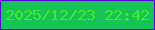 文字の大きさ：4、枠の色：5603d3、背景の色：16c355、文字の色：46e635 無料ブログパーツのブログ時計