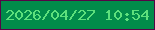 文字の大きさ：1、枠の色：560446、背景の色：018c4a、文字の色：5de07c 無料ブログパーツのブログ時計
