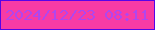 文字の大きさ：3、枠の色：5604e8、背景の色：f73ba5、文字の色：b046ee 無料ブログパーツのブログ時計